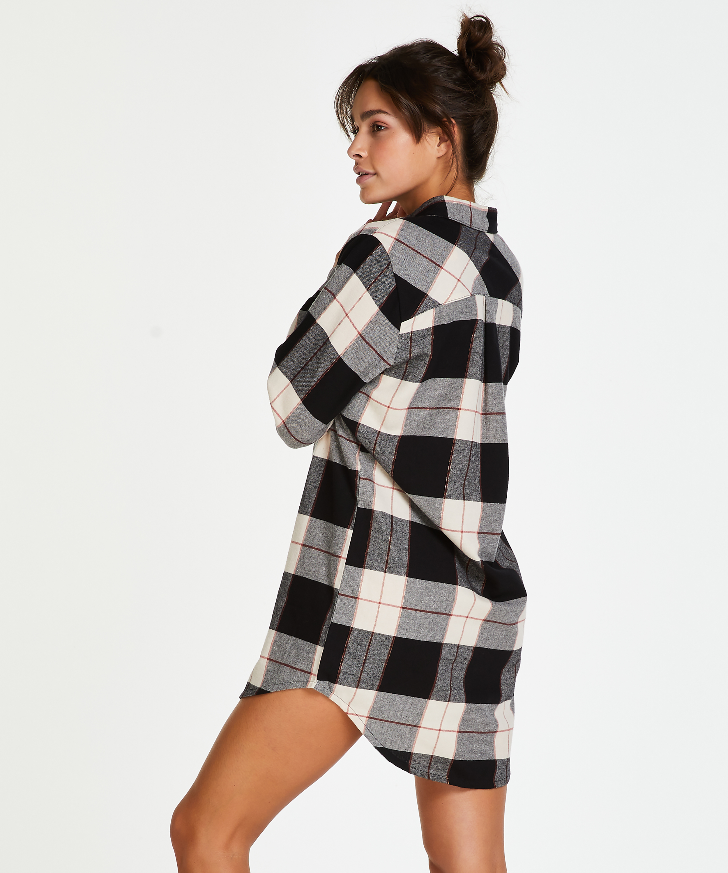 Lange ærmer Mandeskjorte, Sort, main