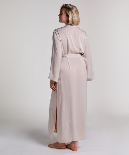 Satin kimono, Beige