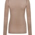 super soft b&aring;dhals bluse med cashmere, Brun
