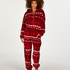 Flannel Fleece Onesie Fairisle, rød