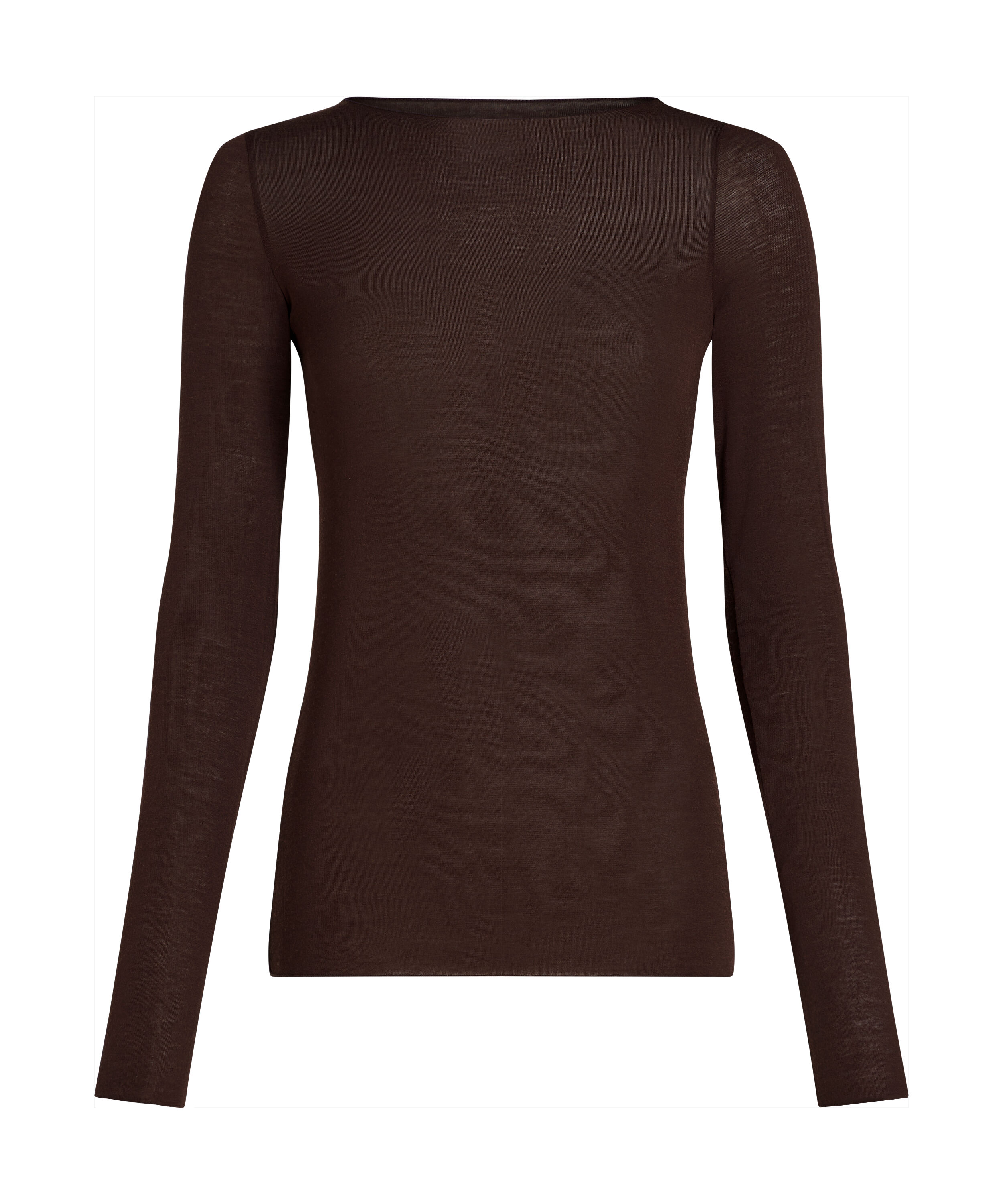 super soft b&aring;dhals bluse med cashmere, Brun