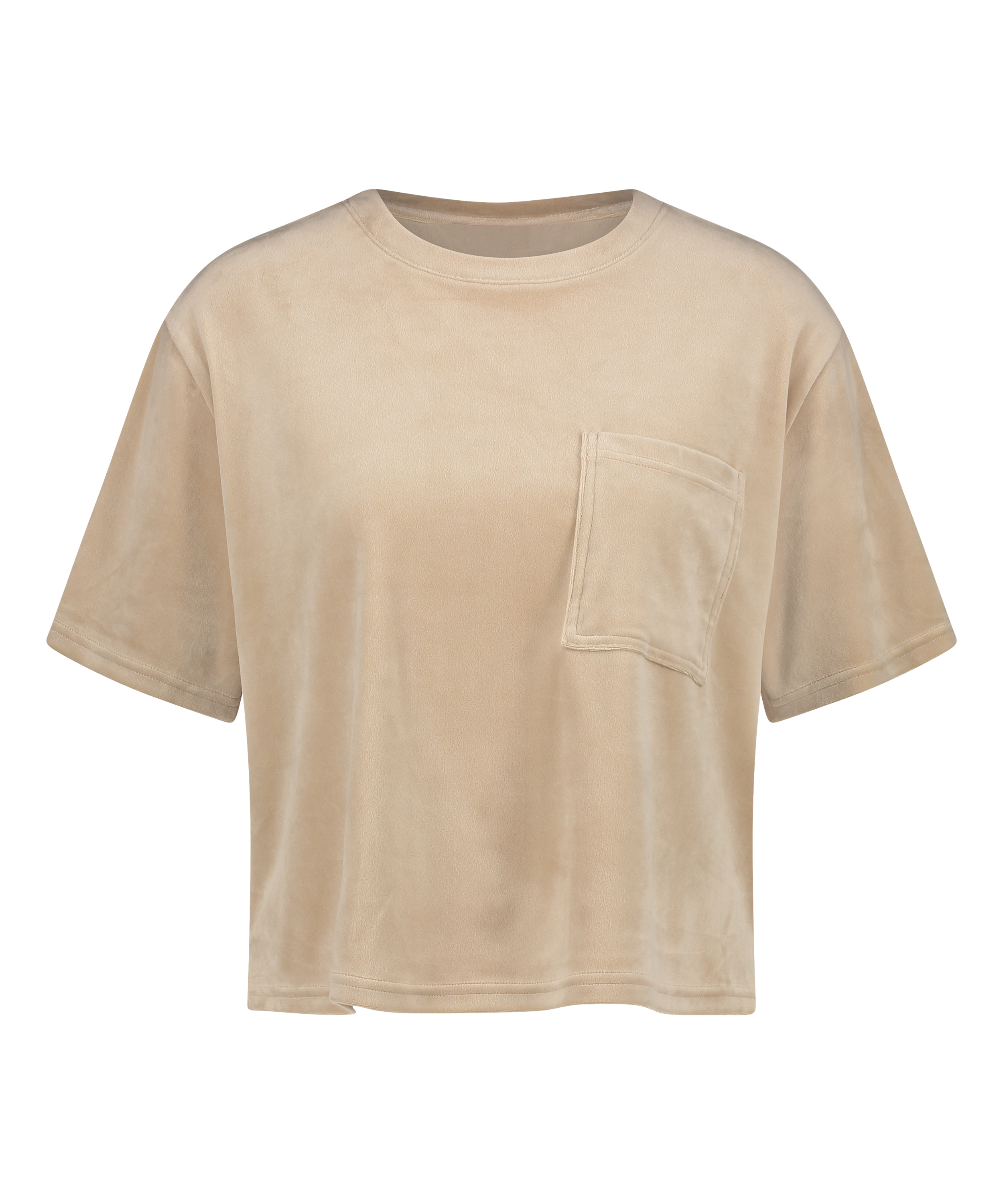 Top fløjl Pocket, Beige, main