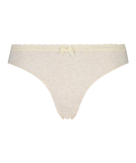 G-streng Bomuld, Beige