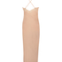 Natkjole Satin Long, Beige