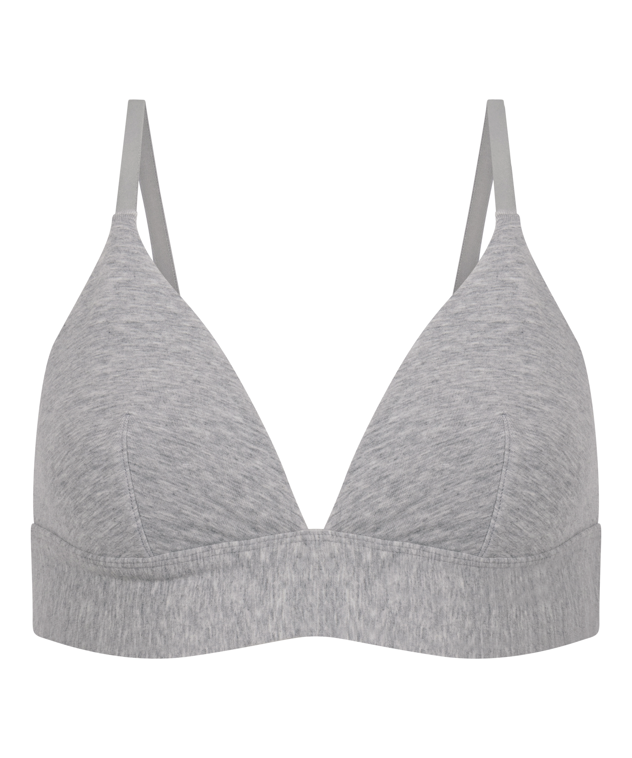 Bralette i bomuld, Grå, main