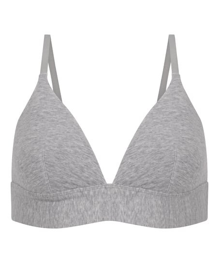 Bralette i bomuld, Grå