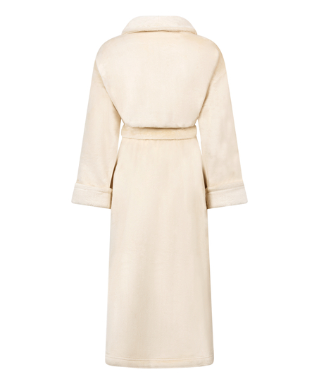 Badekåbe i blød fleece, Hvid