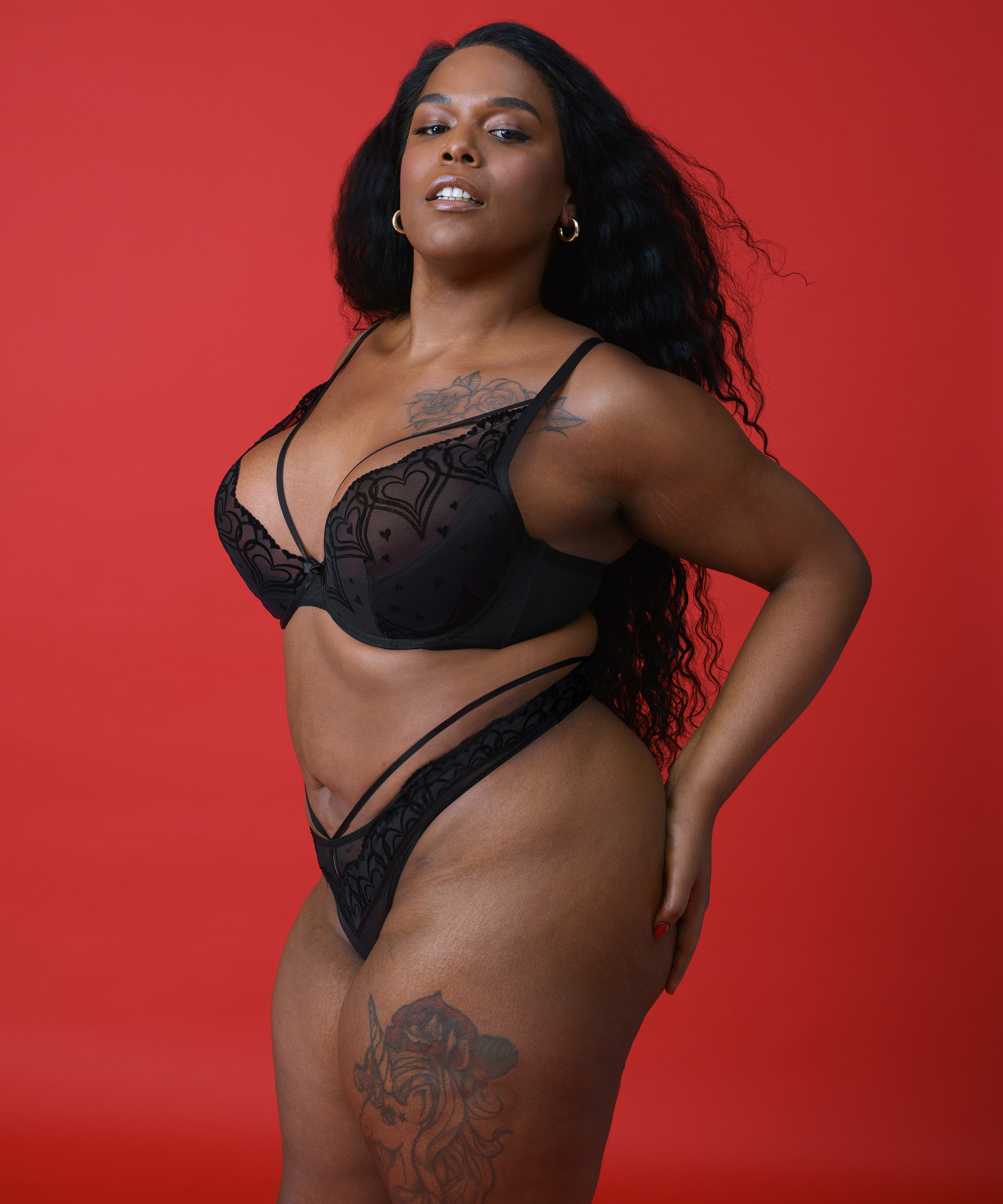 Ikke-formstøbt bøjle-bh Pippa, Sort, main