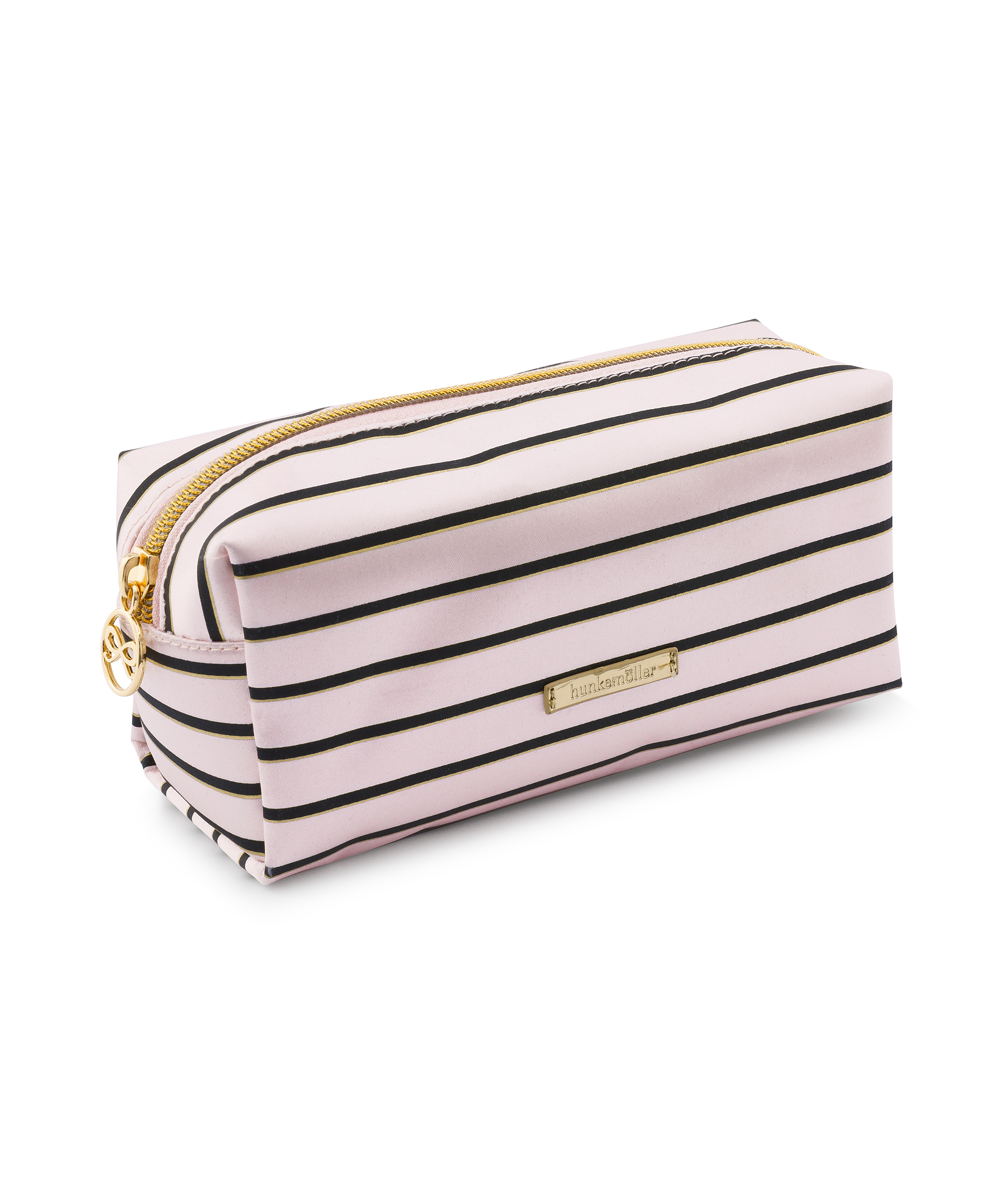 Stripe makeuptaske, pink, main