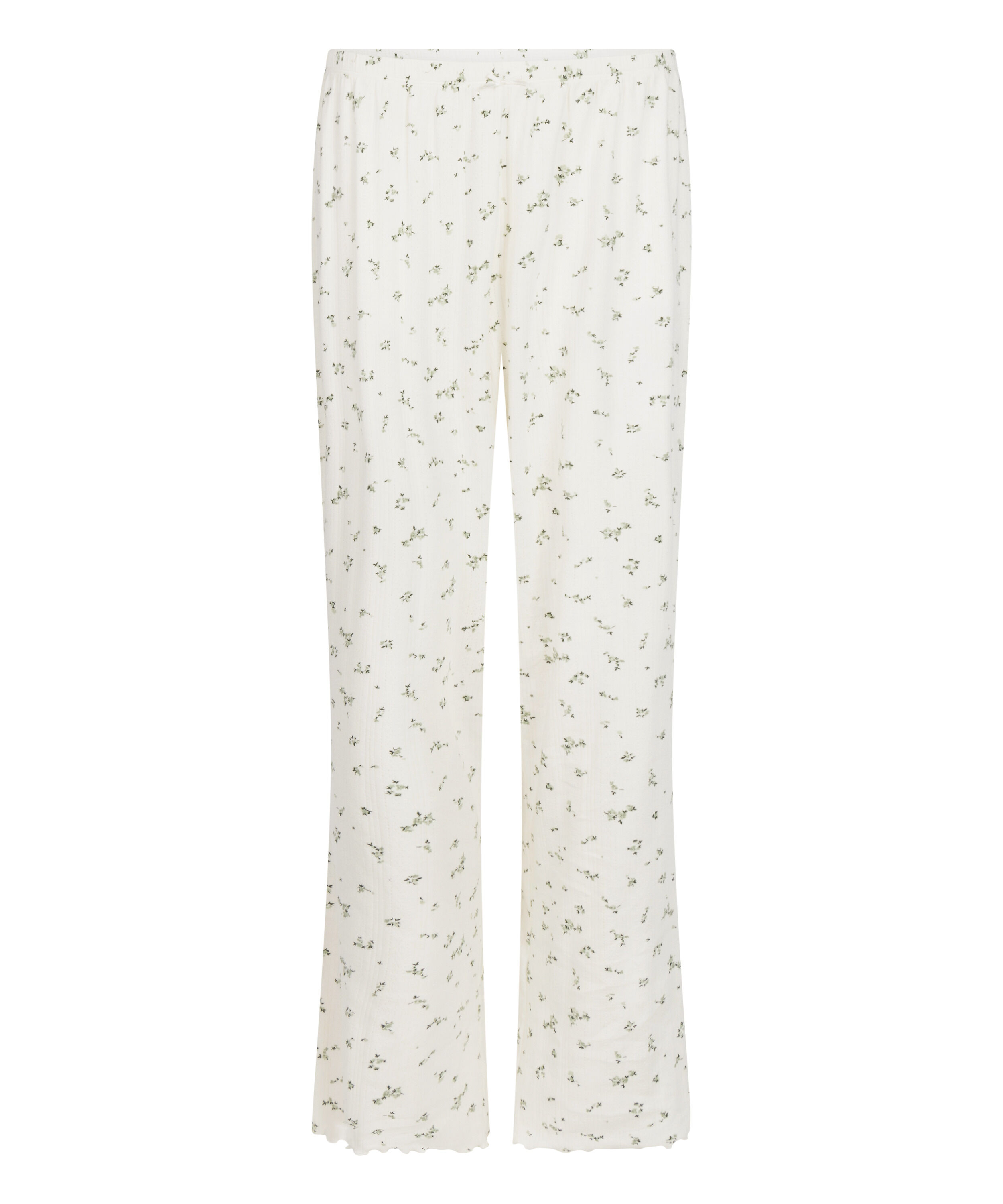 Pyjama Pant Loose Pointelle, Hvid