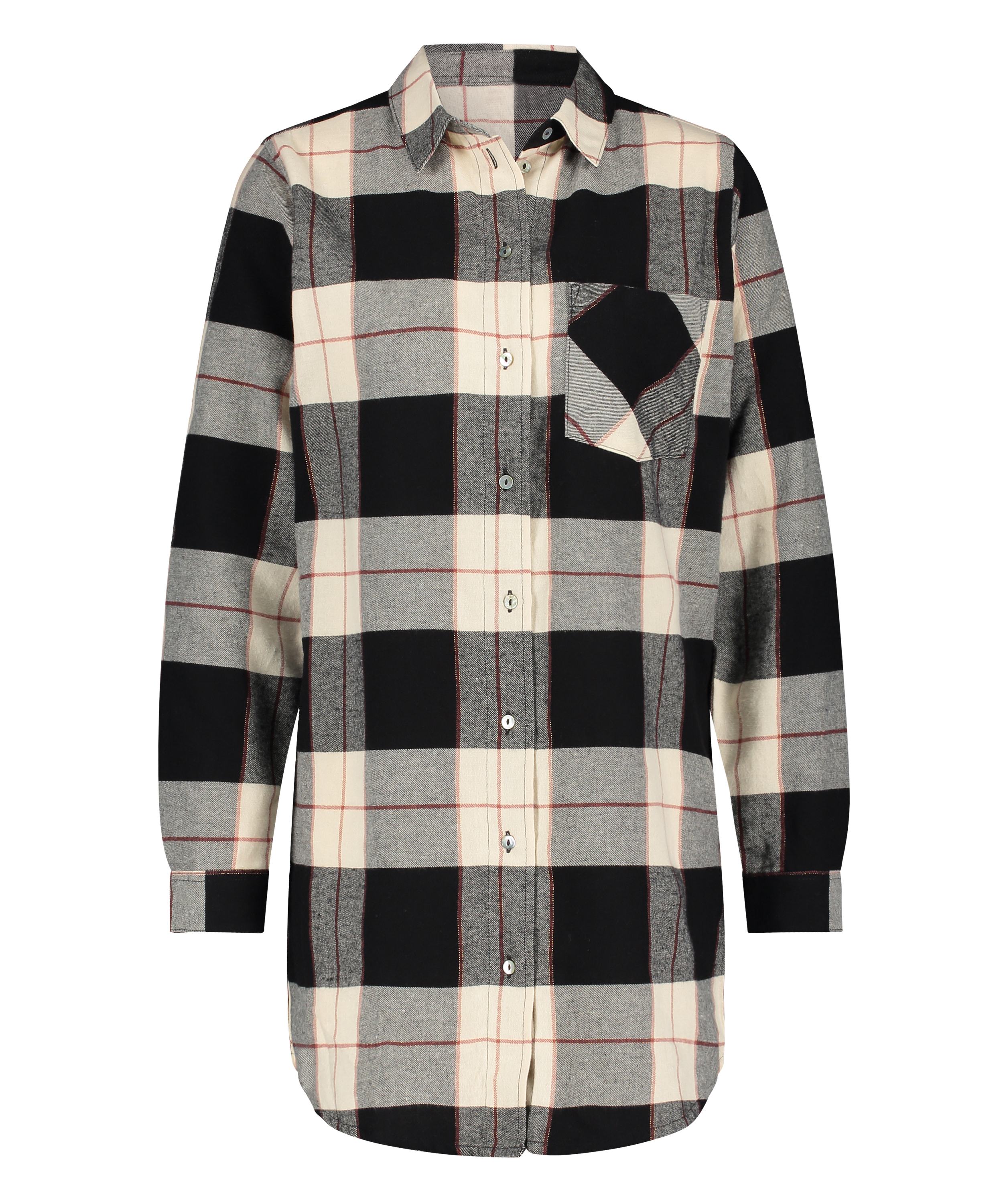 Lange ærmer Mandeskjorte, Sort, main