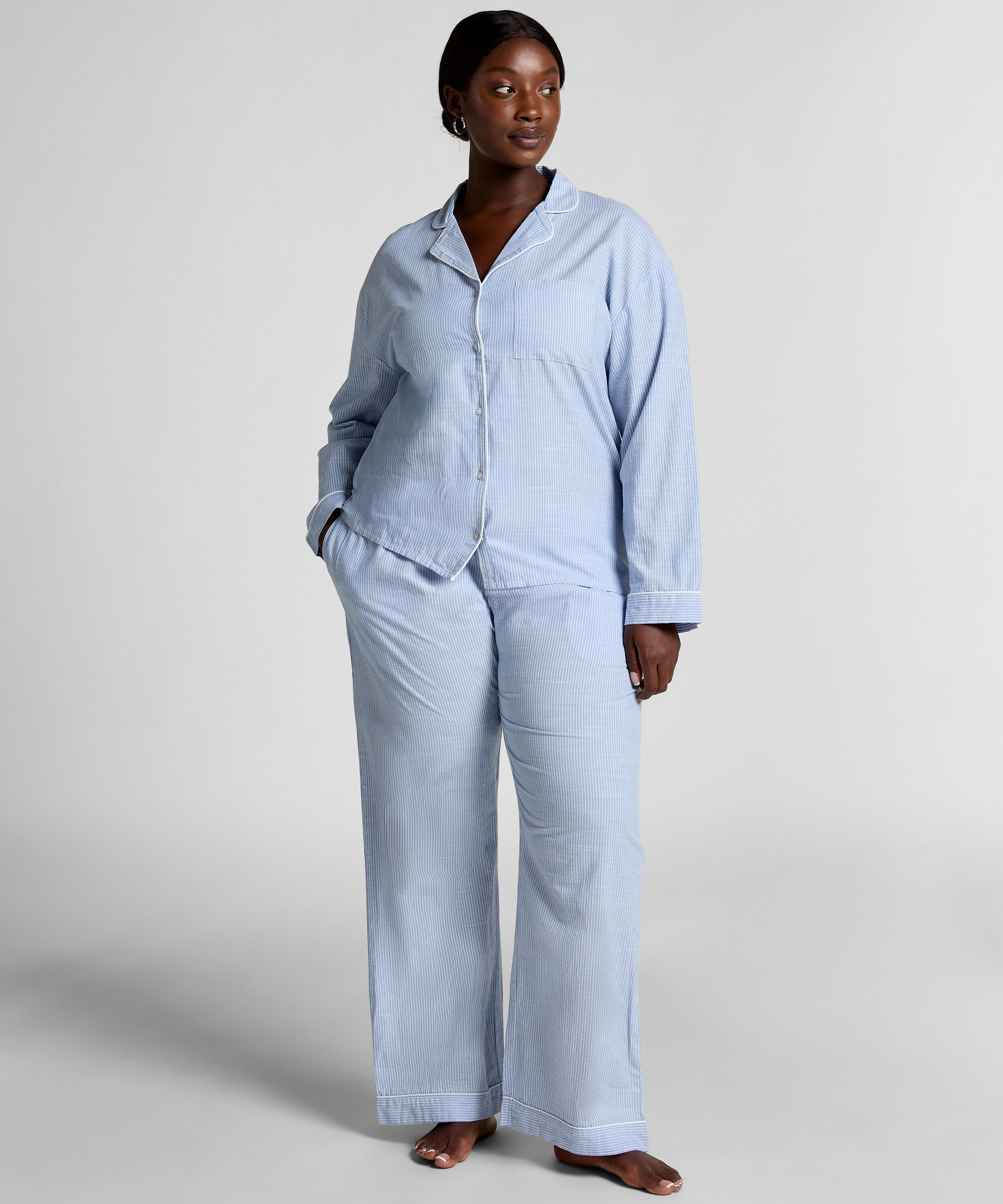 Bukser i bomuld, Bl&aring;