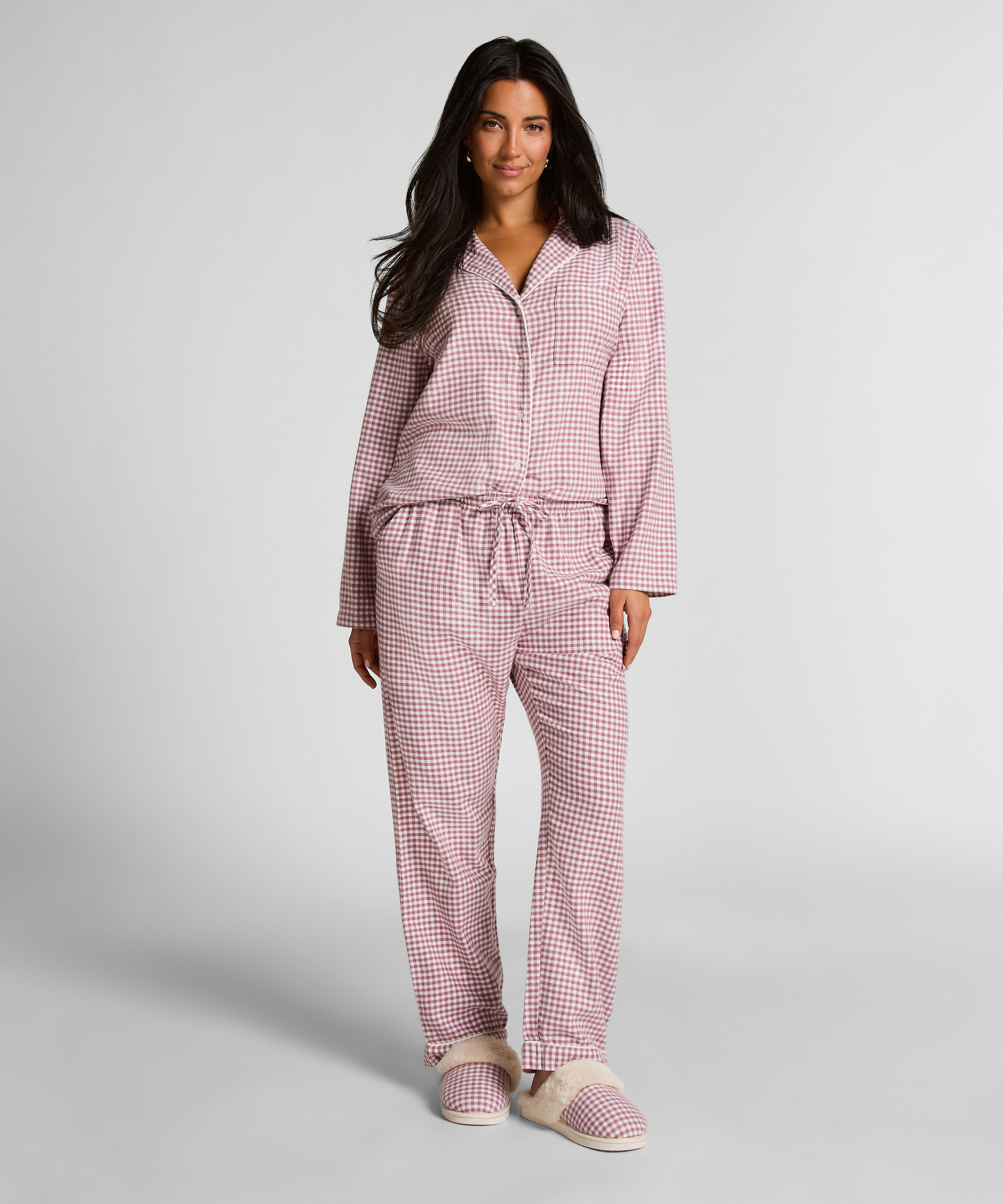 Pyjamasbukser af flonel, Lilla