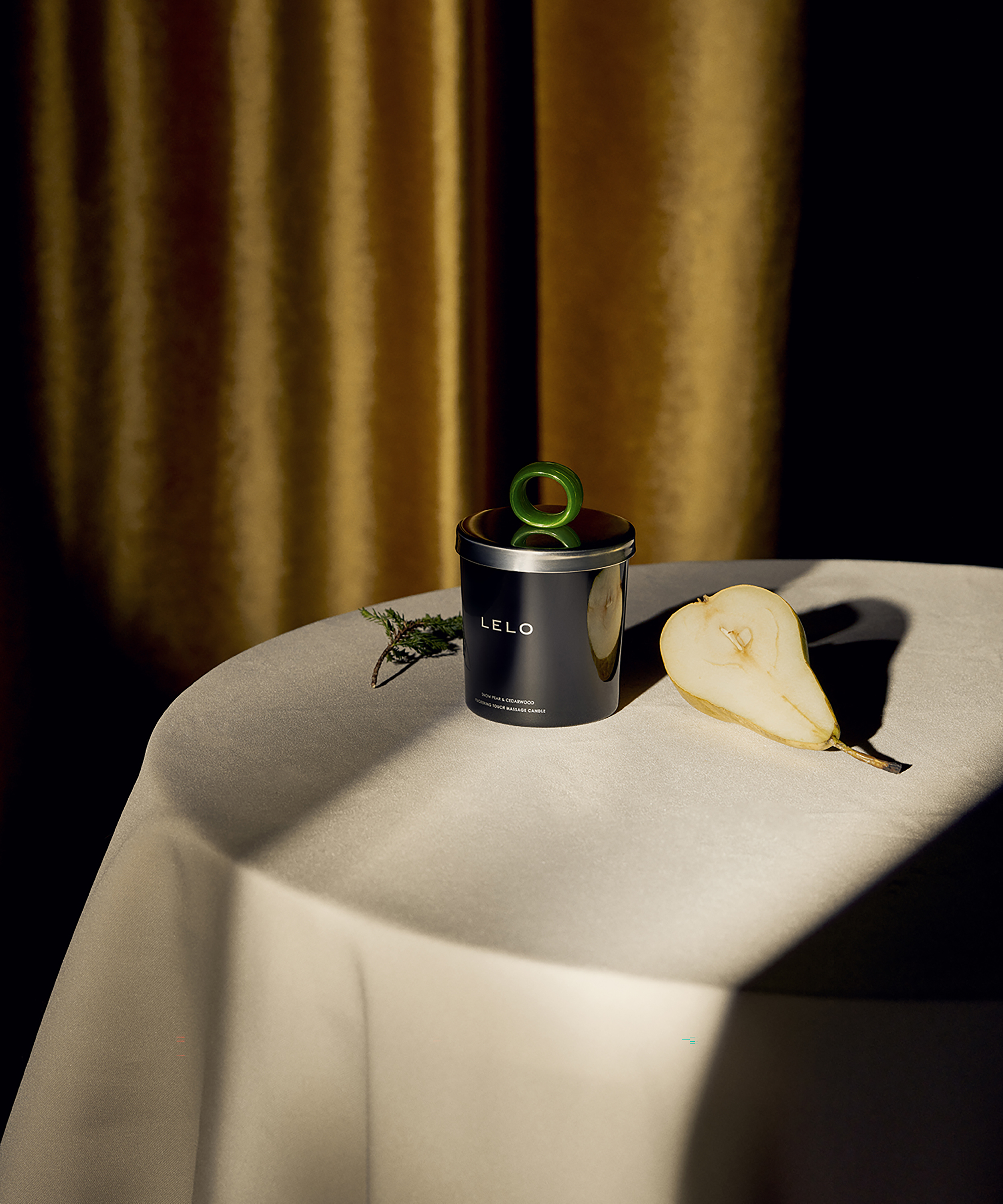 LELO Massage Candle Snow pære- og cedertræ, grøn, main