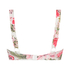 Formst&oslash;bt bandeau-bikinitop Tropical, Hvid