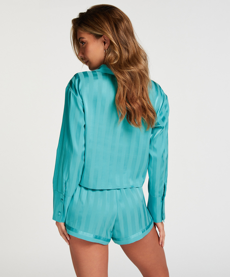 Pyjamasshorts Satin, Bl&aring;