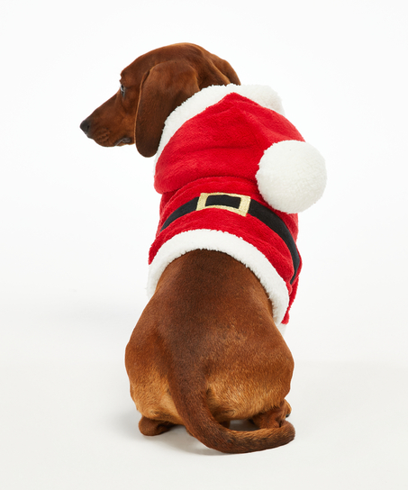 Fleece hunde-onesie, Rød