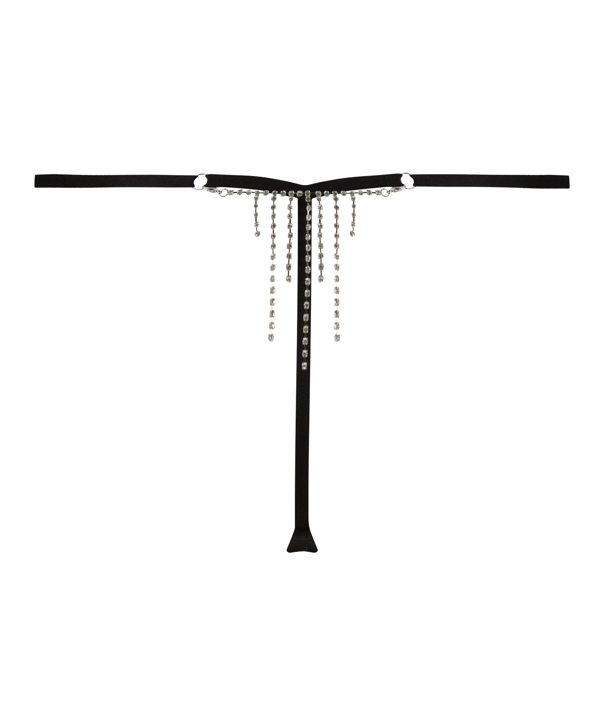 G-streng med h&oslash;j udsk&aelig;ring Samantha, sort, main