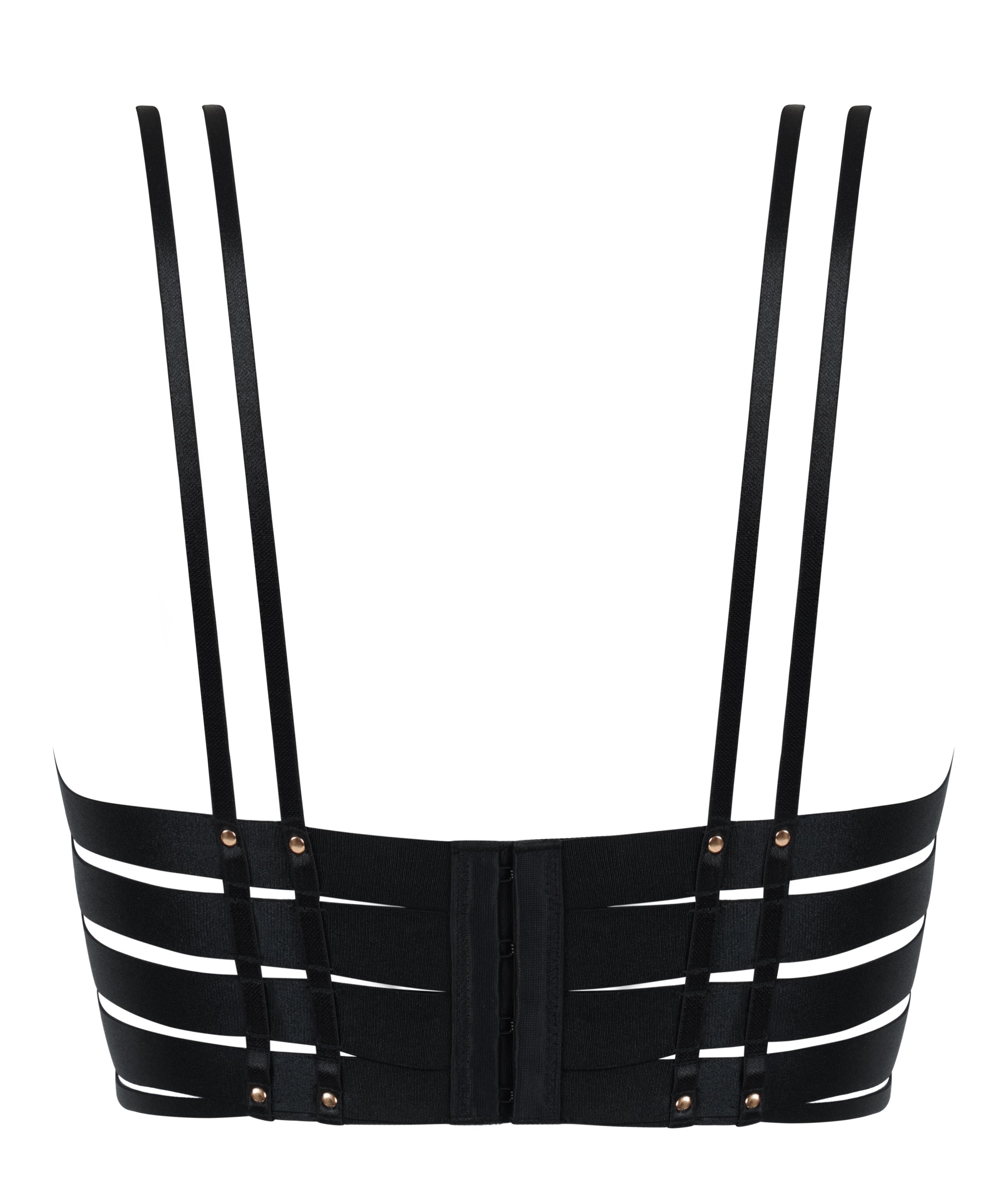 Ikke-formstøbt longline bøjle-bh Athena, Sort, main