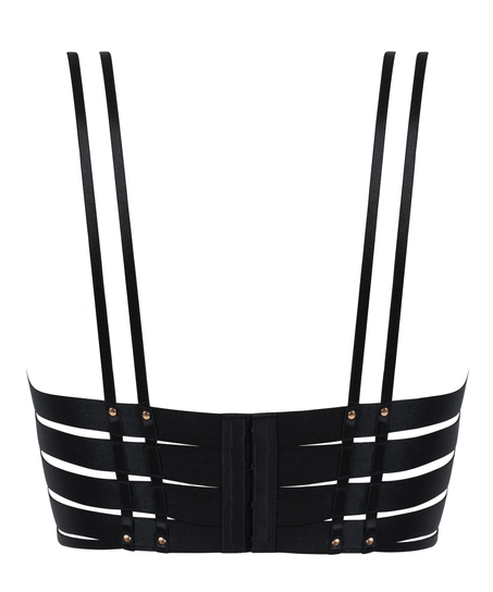 Ikke-formstøbt longline bøjle-bh Athena, Sort