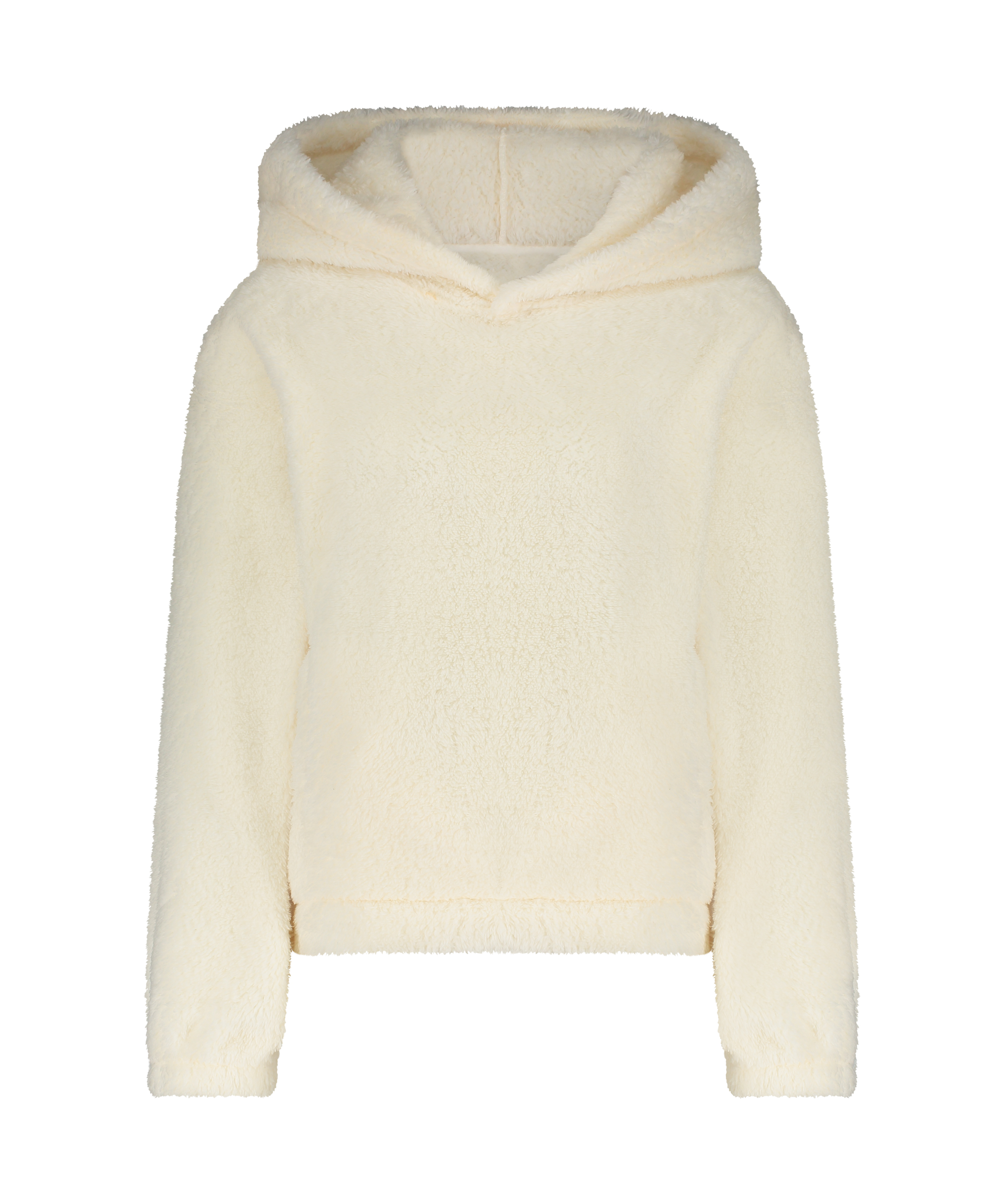 Hættetrøje Fleece Snuggle, Hvid, main