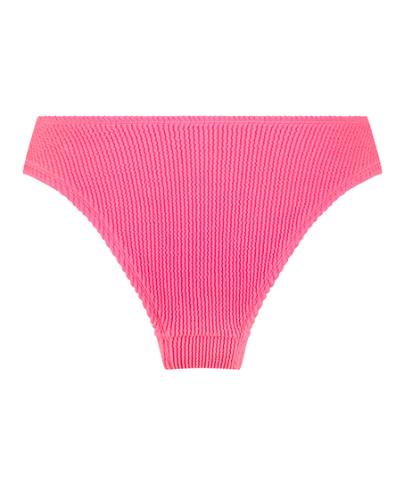 Højskåret Bikinitrusse Crinkle, pink