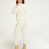 Premium Hættetrøje med lange ærmer Fluffy, hvid