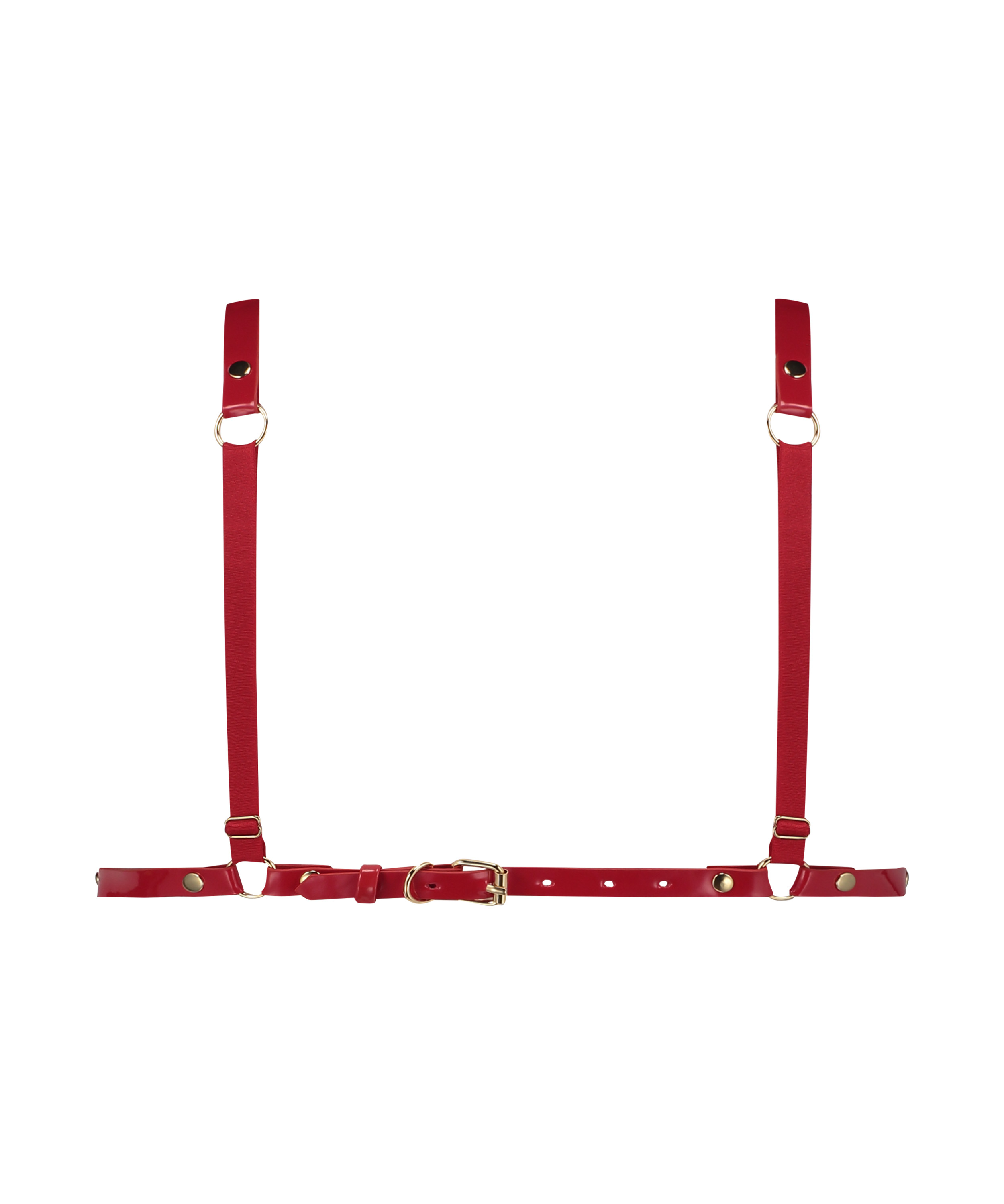 Bralette i kunstlæder, Rød, main