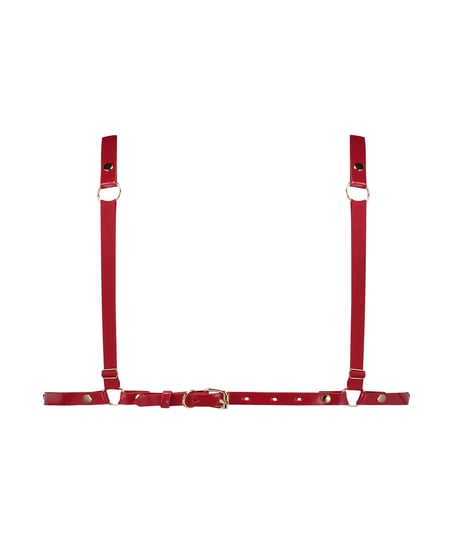 Bralette i kunstlæder, Rød