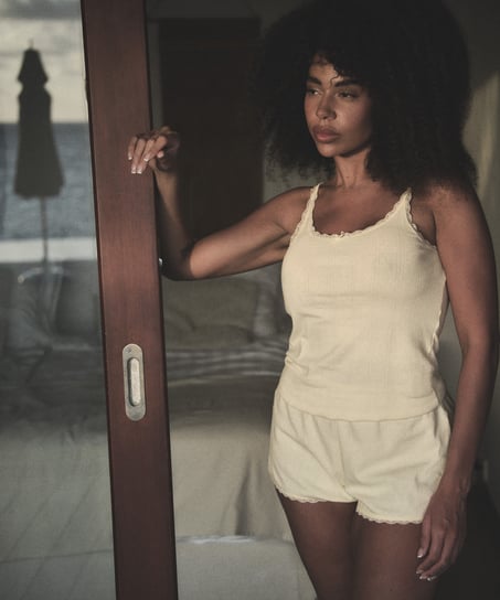 Pointelle shorts, Gul