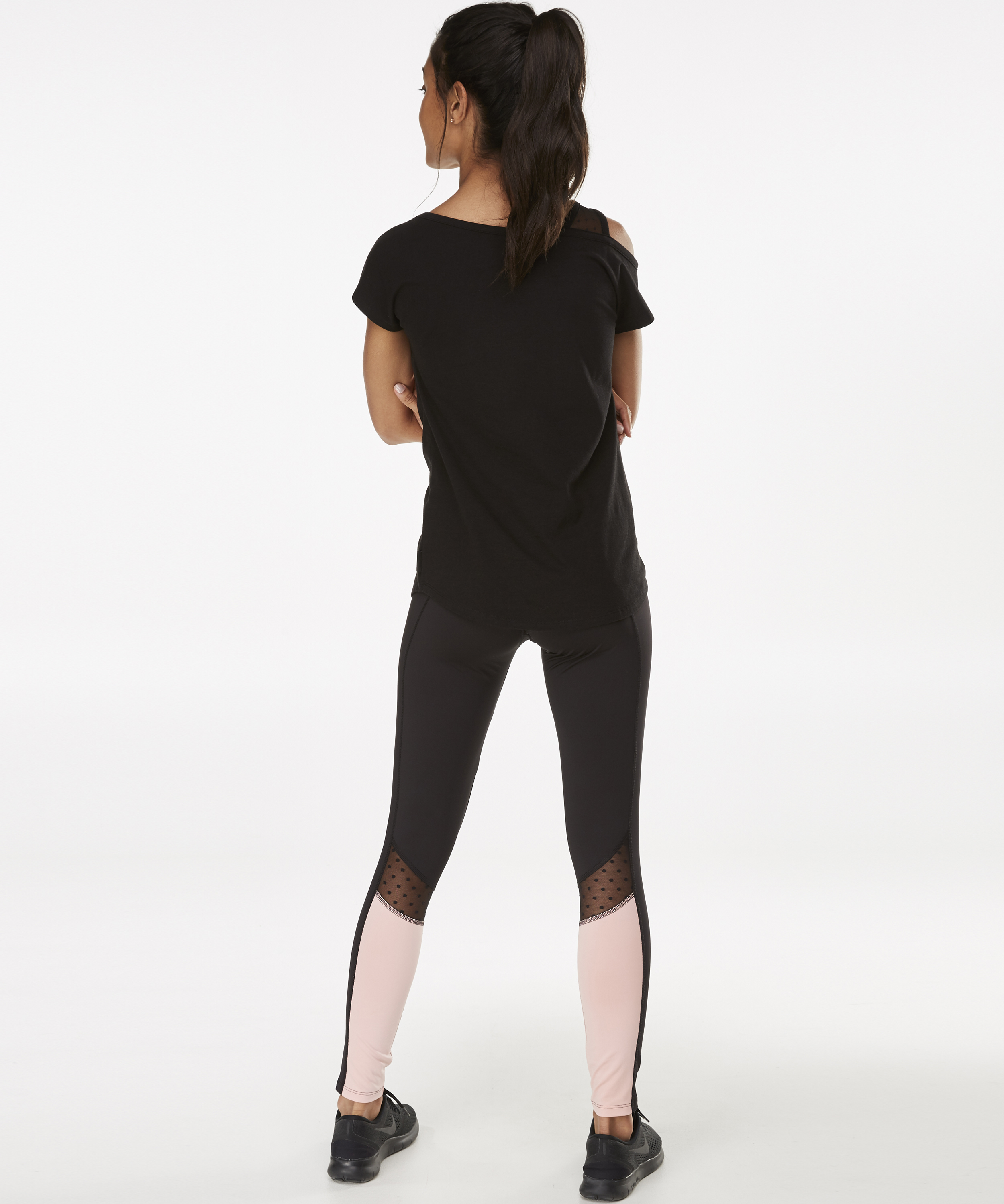 HKMX Branded kortærmet sportsshirt, Sort, main