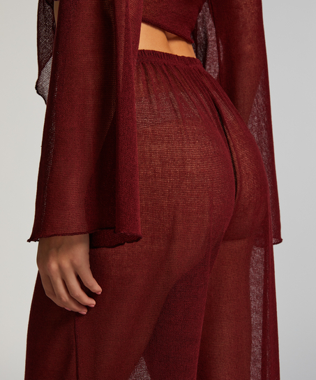 Åben strikket strandbuks, rød