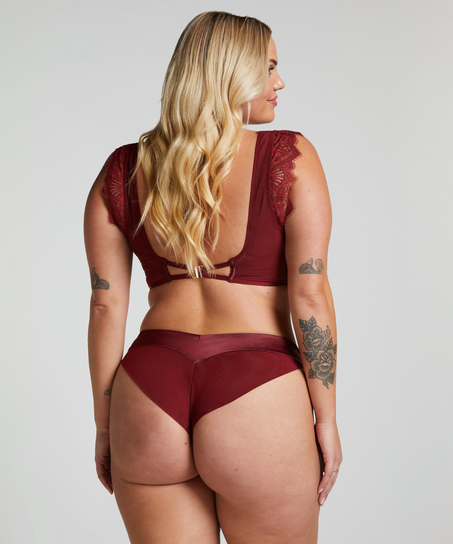 Ikke-formstøbt longline bøjle-bh Zoe, Rød
