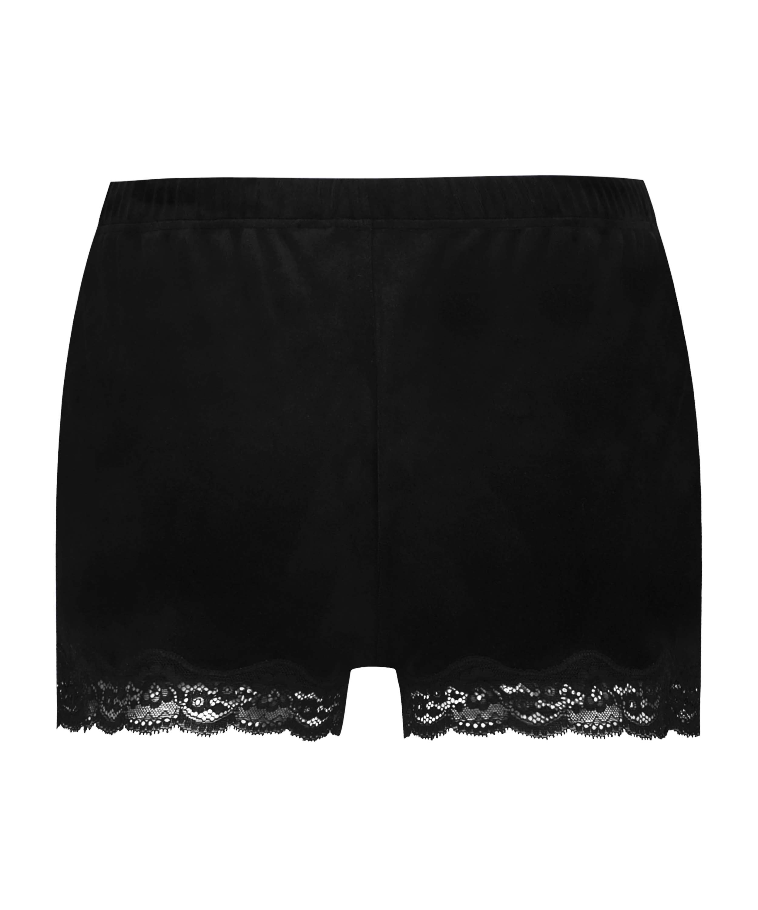 Shorts velour Lace, Sort, main