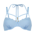 Formstøbt bikinitop med bøjle Scallop, blå