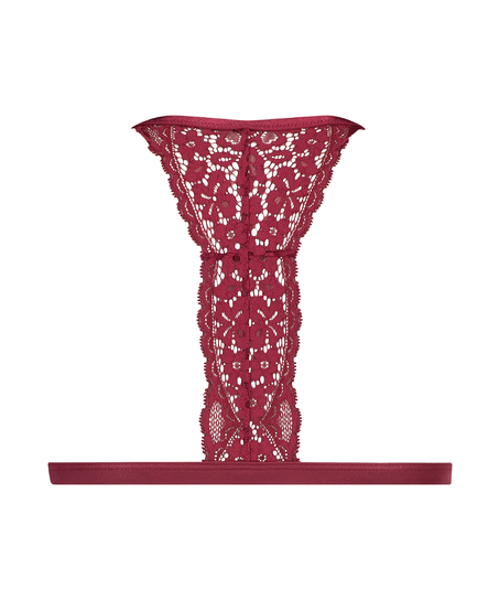 Rose vatteret trekantsbralette, R&oslash;d