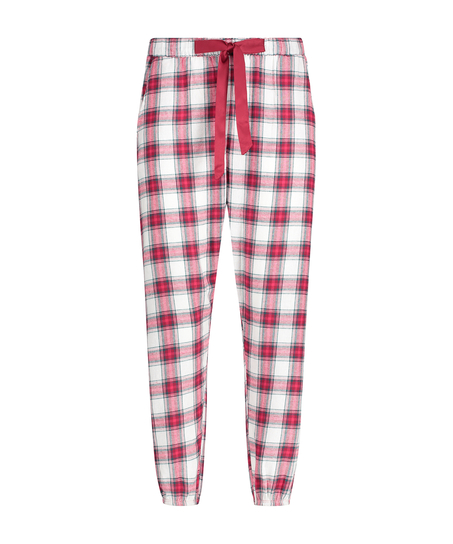 Sm&aring; Pyjamasbukser Twill Check, r&oslash;d