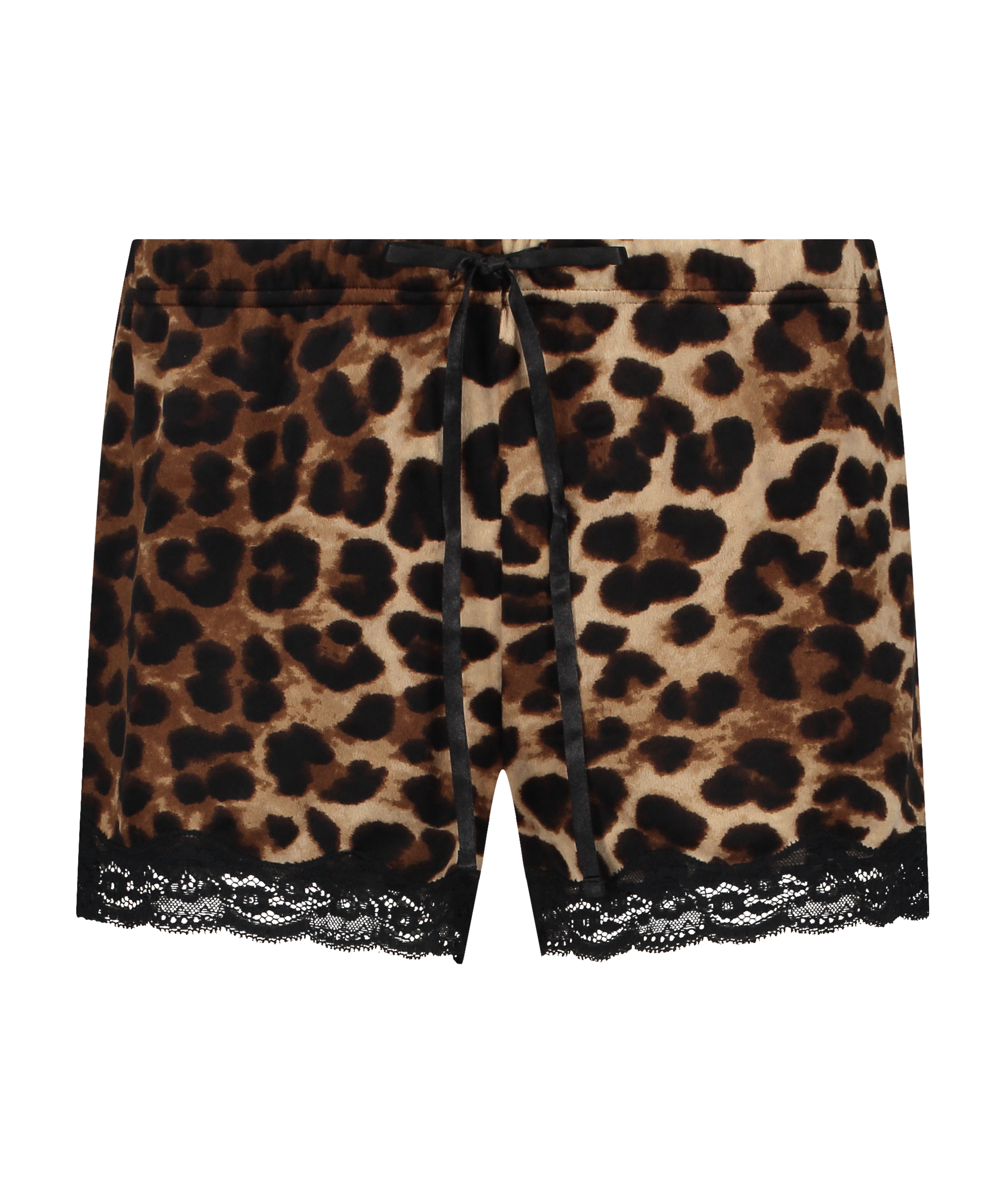 Velour shorts Leopard, sort, main