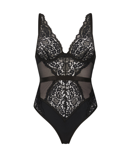 Rose body med b&oslash;jle, Sort