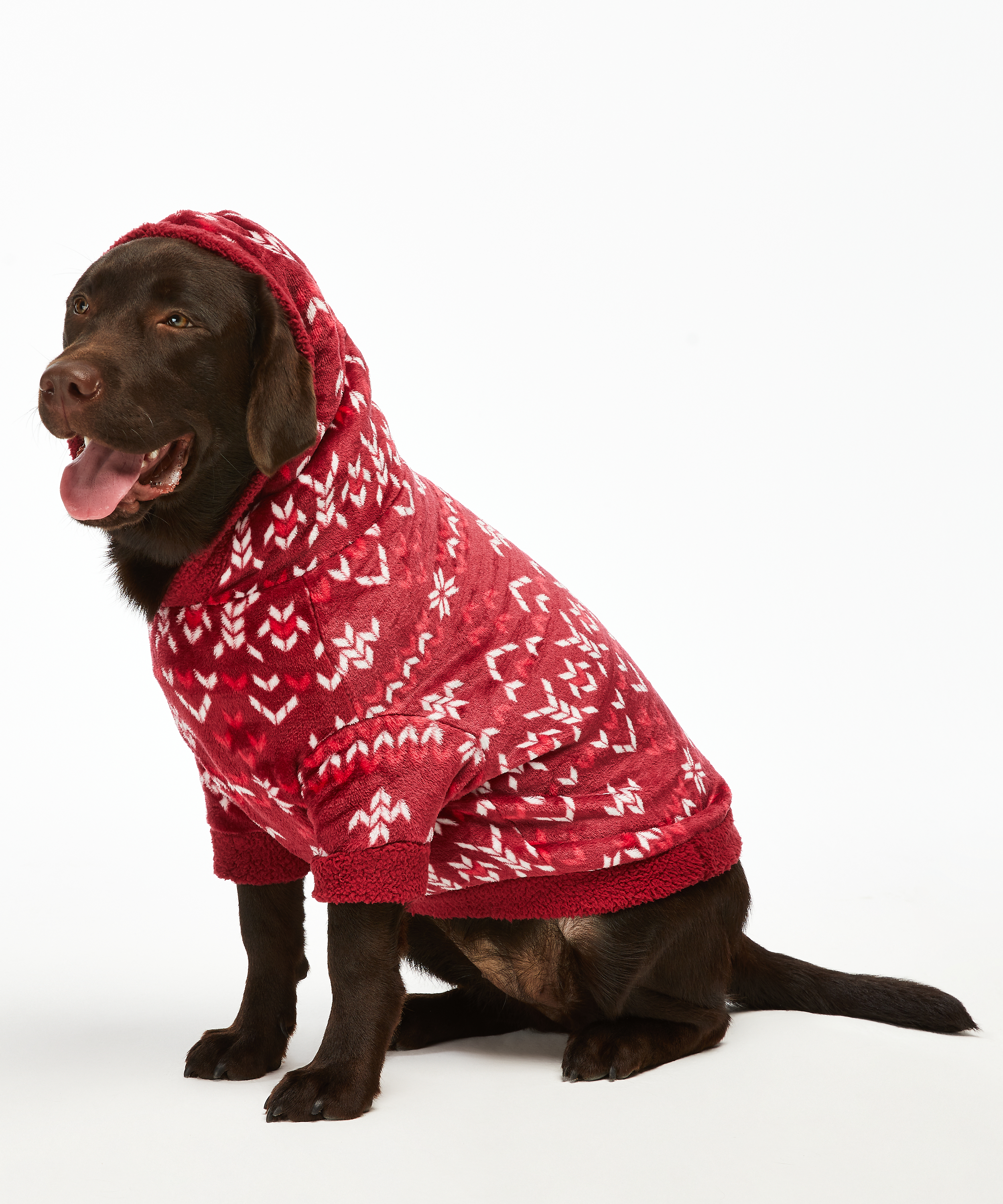 Fleece hunde-onesie, R&oslash;d, main