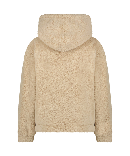 Hættetrøje Fleece Snuggle, Beige