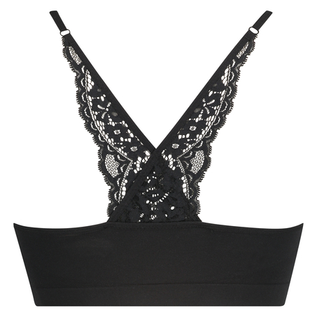Sømløs bralette Rose, Sort