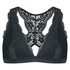 Bralette med halterneck og bryderryg, Sort
