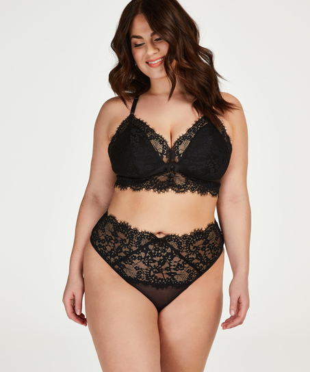 Olivia bralette Curvy, Sort
