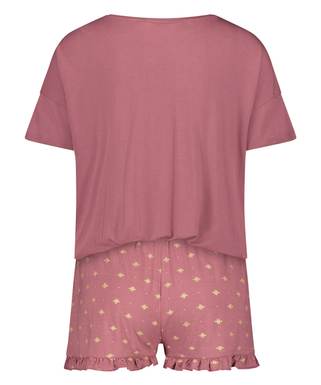 Kort pyjamassæt, pink