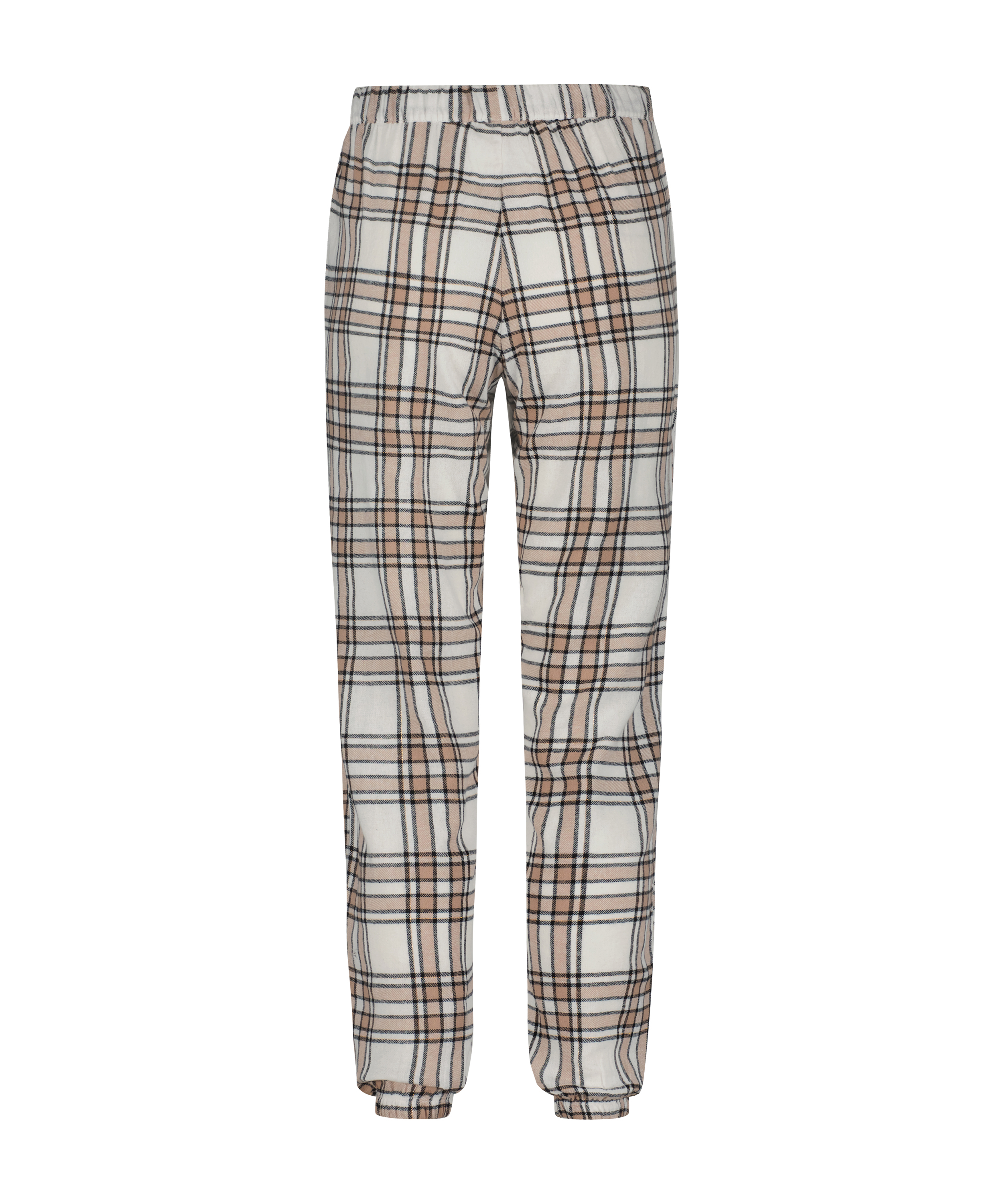 Pyjamasbukser af flonel, Beige, main