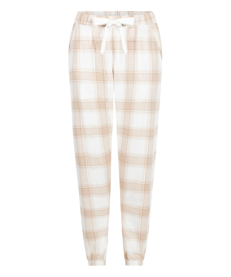 Pyjamasbukser af flonel, Beige