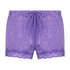 Shorts velour Lace, Lilla