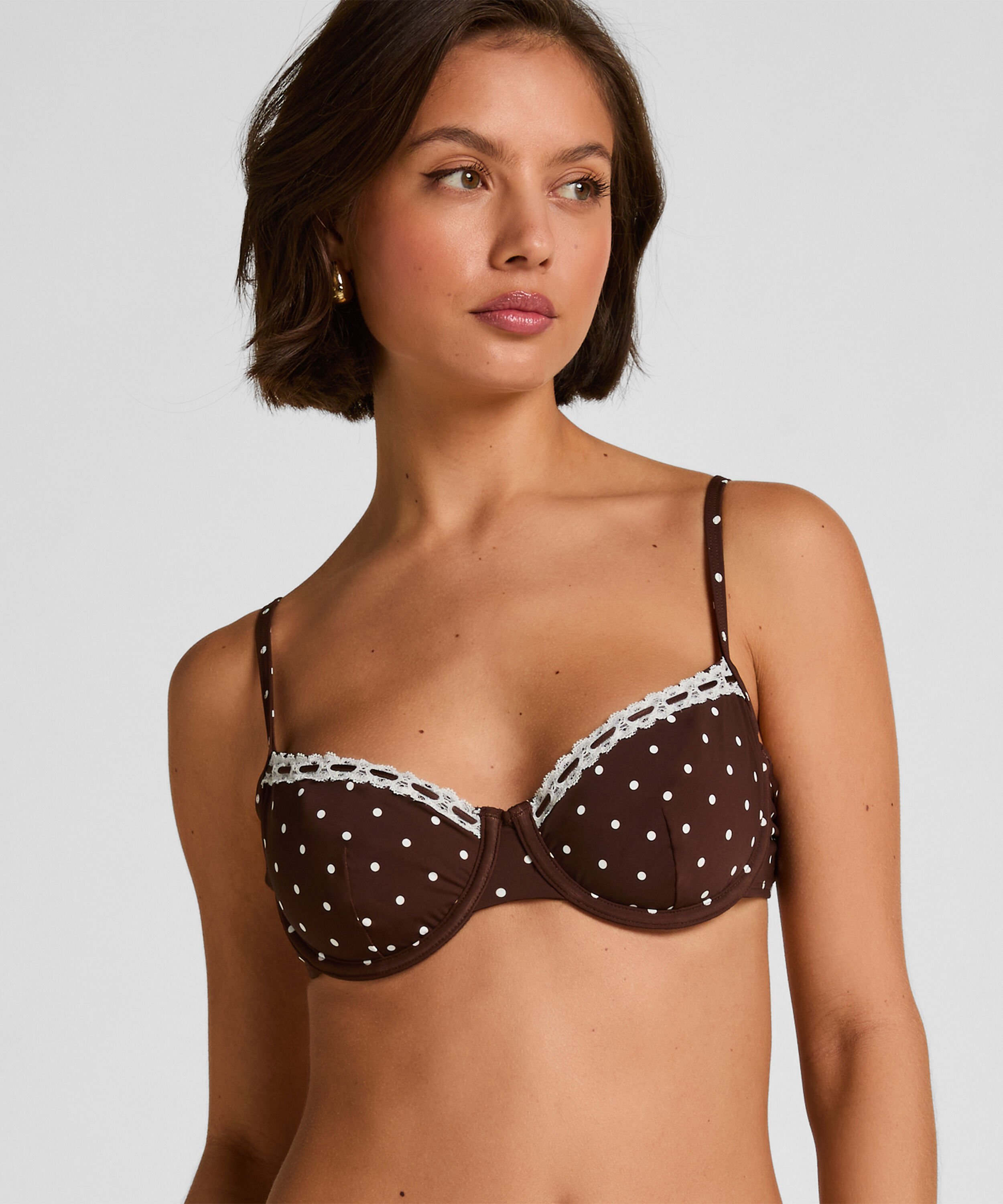 Ikke-Polstret Bøjle Bikini Top Algarve, Brun