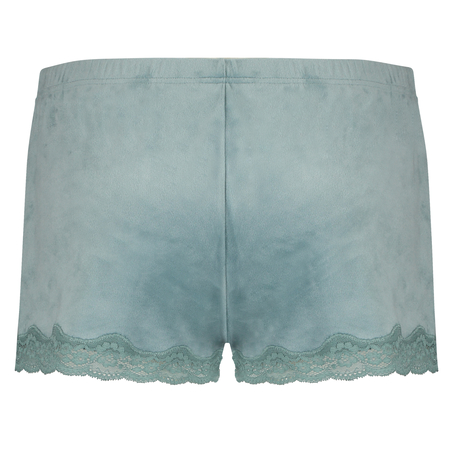 Shorts velour Lace, Grøn